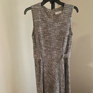 Calvin Klein long A line dress with belt